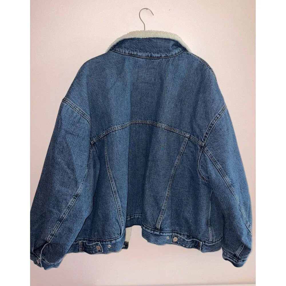 Levi’s Sherpa Lined Denim Trucker Jacket 3X Blue Jean Jacket
